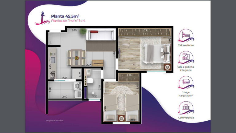 Imagem Apartamento com 2 Quartos à Venda, 45 m² em Caguassu - Sorocaba Imagem Apartamento com 2 Quartos à Venda, 45 m² em Caguassu - Sorocaba