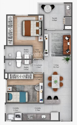 Imagem Apartamento com 2 Quartos à Venda, 70 m² em Centro - Itajaí