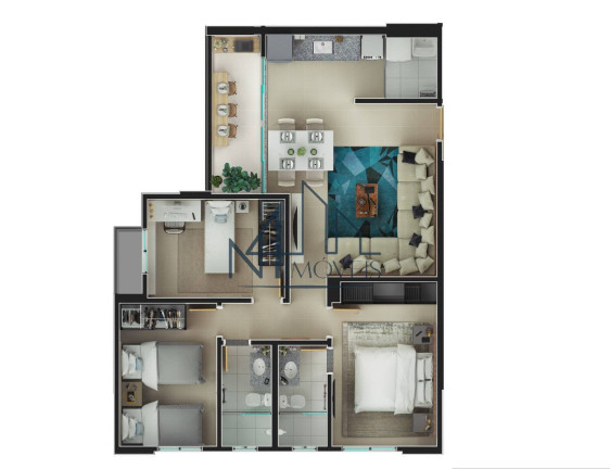 Imagem Apartamento com 3 Quartos à Venda, em Parque Oeste Industrial - Goiânia Imagem Apartamento com 3 Quartos à Venda, em Parque Oeste Industrial - Goiânia