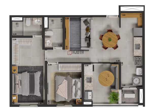 Imagem Apartamento com 2 Quartos à Venda, 69 m² em Jardim Urano - São José Do Rio Preto