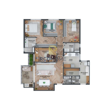 Imagem Apartamento com 4 Quartos à Venda, 126 m² em Vila Izabel - Curitiba