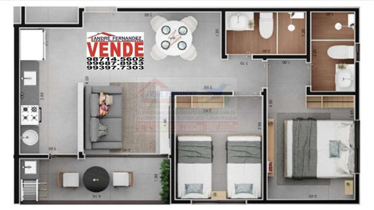 Imagem Apartamento com 3 Quartos para Alugar, 75 m² em Bairro Novo - Olinda