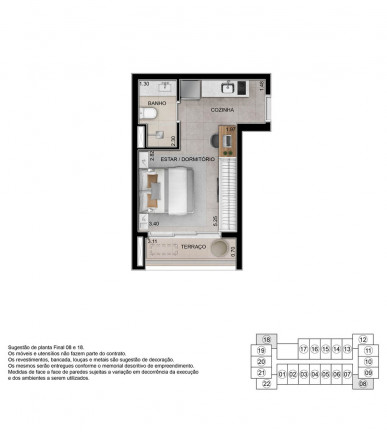 Imagem Studio com 1 Quarto à Venda, 24 m² em Campo Belo - São Paulo Imagem Studio com 1 Quarto à Venda, 24 m² em Campo Belo - São Paulo