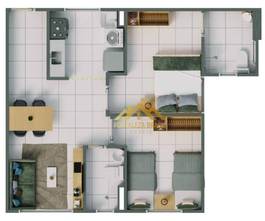 Imagem Imóvel com 2 Quartos à Venda, 44 m² em Itambé - Caucaia Imagem Imóvel com 2 Quartos à Venda, 44 m² em Itambé - Caucaia