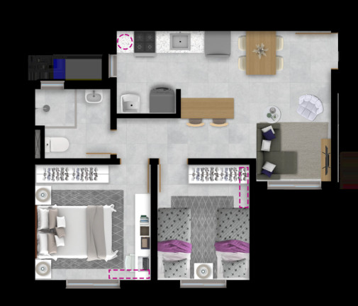 Imagem Imóvel com 2 Quartos à Venda, 44 m² em Hípica - Porto Alegre Imagem Imóvel com 2 Quartos à Venda, 44 m² em Hípica - Porto Alegre