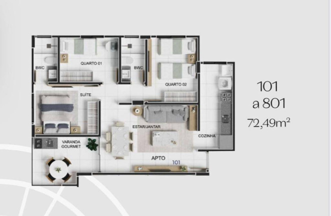 Imagem Apartamento à Venda, 23 m² em Jardim Oceania - João Pessoa