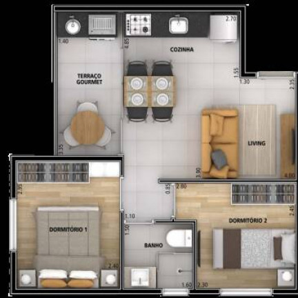 Imagem Apartamento com 100 Quartos à Venda, 1 m² em Carandiru - São Paulo