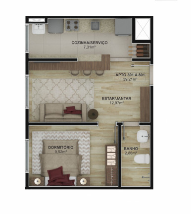 Imagem Apartamento com 2 Quartos à Venda, 58 m² em Centro - Novo Hamburgo Imagem Apartamento com 2 Quartos à Venda, 58 m² em Centro - Novo Hamburgo