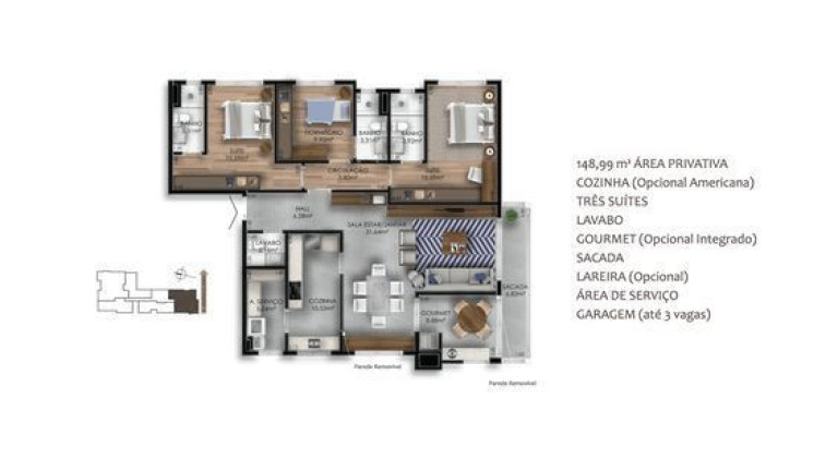 Imagem Apartamento com 3 Quartos à Venda, 148 m² em Centro - Santa Maria Imagem Apartamento com 3 Quartos à Venda, 148 m² em Centro - Santa Maria