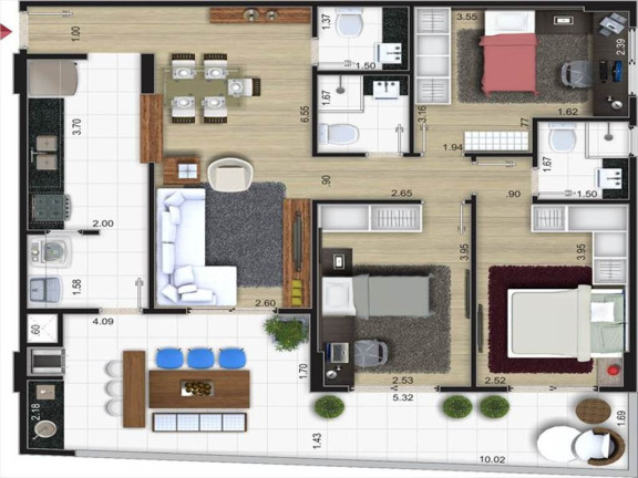 Imagem Apartamento com 3 Quartos à Venda, 102 m² em Centro - Itanhaem Imagem Apartamento com 3 Quartos à Venda, 102 m² em Centro - Itanhaem