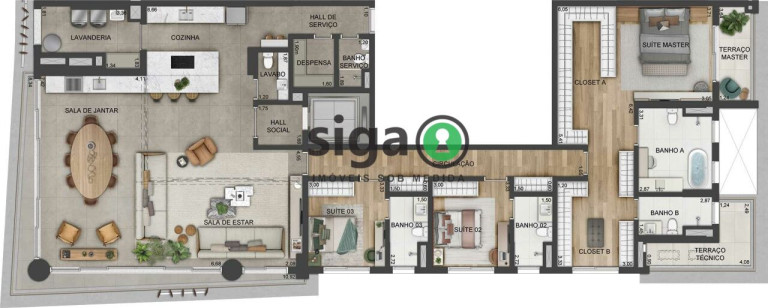 Imagem Apartamento com 4 Quartos à Venda, 261 m² em Brooklin - São Paulo Imagem Apartamento com 4 Quartos à Venda, 261 m² em Brooklin - São Paulo