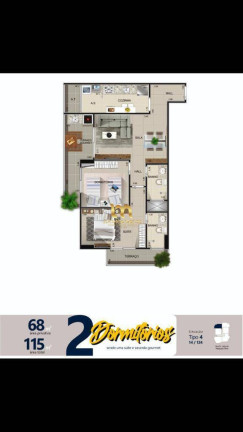 Imagem Apartamento com 2 Quartos à Venda, 68 m² em Aviação - Praia Grande
