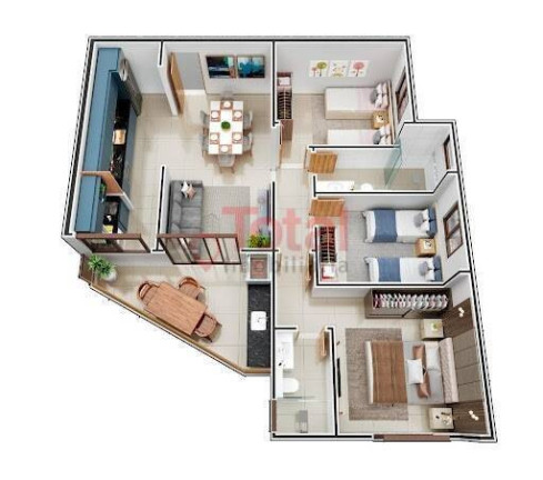 Imagem Apartamento com 3 Quartos à Venda, 79 m² em Iguaçu - Ipatinga