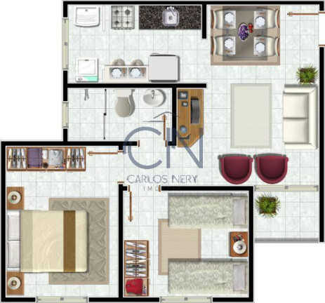 Imagem Apartamento com 2 Quartos à Venda, em Campos Elíseos - Taubaté Imagem Apartamento com 2 Quartos à Venda, em Campos Elíseos - Taubaté