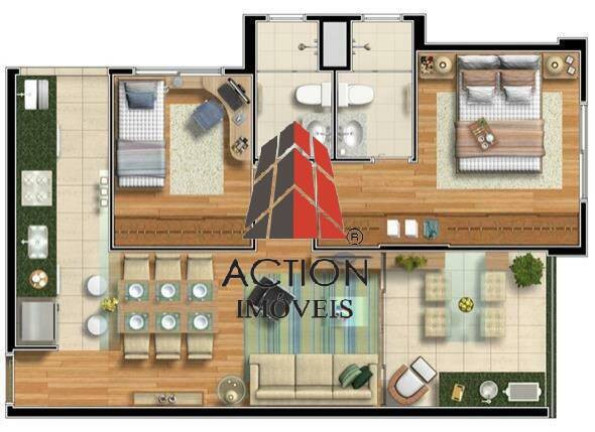 Foto do imóvel Apartamento com 2 Quartos à Venda, 60 m² em Jardim Anália Franco - São Paulo