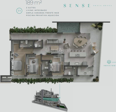 Imagem Apartamento com 4 Quartos à Venda, 189 m² em Praia Brava - Itajaí