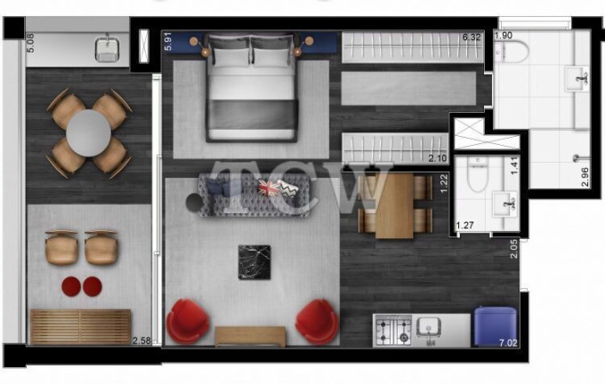 Imagem Apartamento com 1 Quarto à Venda, 61 m² em Itaim Bibi - São Paulo Imagem Apartamento com 1 Quarto à Venda, 61 m² em Itaim Bibi - São Paulo