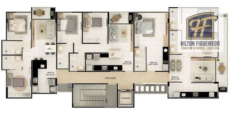 Imagem Apartamento com 2 Quartos à Venda, 62 m² em Intermares - Cabedelo Imagem Apartamento com 2 Quartos à Venda, 62 m² em Intermares - Cabedelo