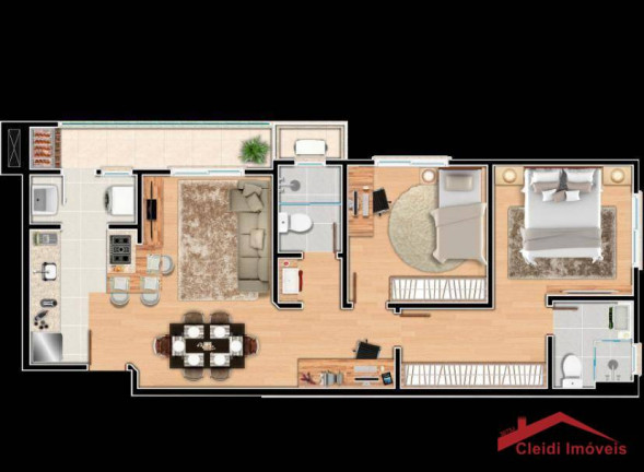 Imagem Apartamento com 2 Quartos à Venda, 116 m² em América - Joinville Imagem Apartamento com 2 Quartos à Venda, 116 m² em América - Joinville