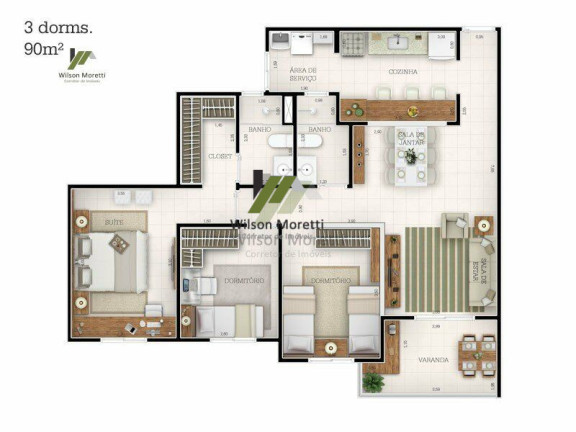 Imagem Apartamento com 3 Quartos à Venda, 90 m² em Vila Rica - Jundiaí Imagem Apartamento com 3 Quartos à Venda, 90 m² em Vila Rica - Jundiaí