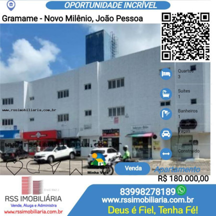 Imagem Apartamento com 3 Quartos à Venda, 78 m² em Gramame - Novo Milênio - João Pessoa Imagem Apartamento com 3 Quartos à Venda, 78 m² em Gramame - Novo Milênio - João Pessoa