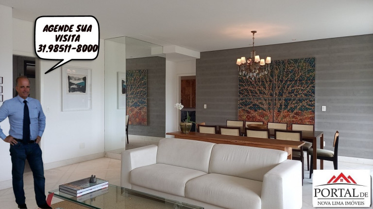 Imagem Apartamento com 4 Quartos para Alugar, 185 m² em Belvedere - Belo Horizonte