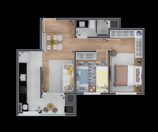 Imagem Apartamento com 2 Quartos à Venda, 55 m² em Aristocrata - São José Dos Pinhais Imagem Apartamento com 2 Quartos à Venda, 55 m² em Aristocrata - São José Dos Pinhais