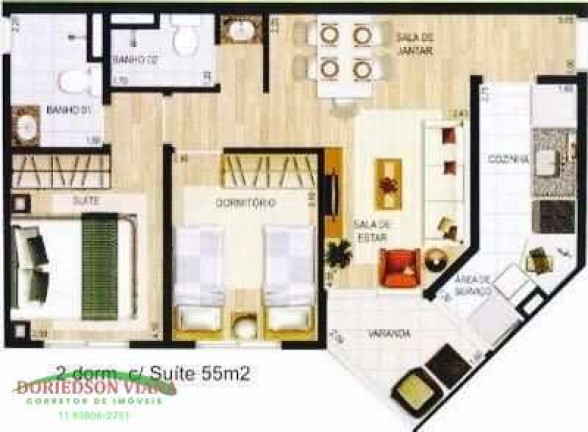 Imagem Apartamento com 2 Quartos à Venda, 55 m² em Vila Endres - Guarulhos