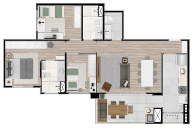 Imagem Imóvel com 3 Quartos à Venda, 87 m² em Cézar De Souza - Mogi Das Cruzes Imagem Imóvel com 3 Quartos à Venda, 87 m² em Cézar De Souza - Mogi Das Cruzes