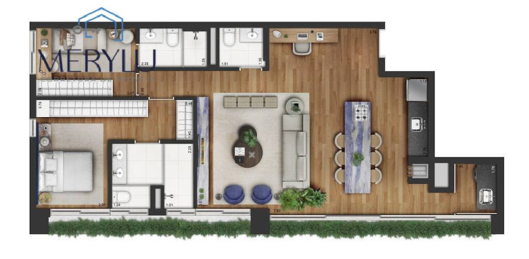 Imagem Apartamento com 2 Quartos à Venda, 105 m² em Campo Belo - São Paulo
