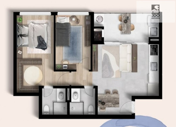 Imagem Apartamento com 2 Quartos à Venda, 55 m² em Juvevê - Curitiba Imagem Apartamento com 2 Quartos à Venda, 55 m² em Juvevê - Curitiba