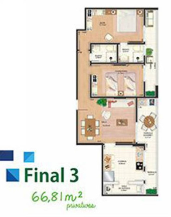 Imagem Apartamento com 2 Quartos à Venda, 82 m² em Guilhermina - Praia Grande