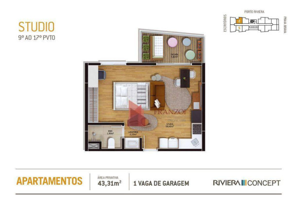 Imagem Apartamento com 1 Quarto à Venda, 42 m² em Praia Brava - Itajaí Imagem Apartamento com 1 Quarto à Venda, 42 m² em Praia Brava - Itajaí