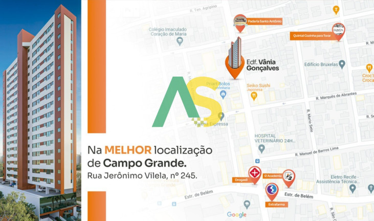 Imagem Imóvel com 1 Quarto à Venda, 32 m² em Campo Grande - Recife