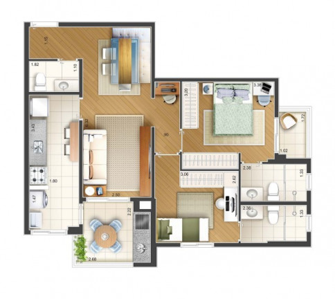 Imagem Apartamento com 2 Quartos à Venda, 75 m² em Jardim Bela Vista - Santo André Imagem Apartamento com 2 Quartos à Venda, 75 m² em Jardim Bela Vista - Santo André