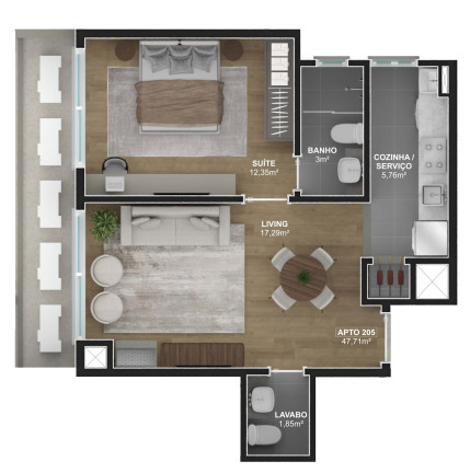 Imagem Apartamento com 1 Quarto à Venda, 47 m² em Floresta - Gramado Imagem Apartamento com 1 Quarto à Venda, 47 m² em Floresta - Gramado