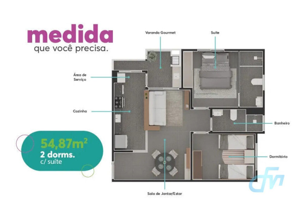 Imagem Apartamento com 2 Quartos à Venda, 52 m² em Vila Cintra - Mogi Das Cruzes Imagem Apartamento com 2 Quartos à Venda, 52 m² em Vila Cintra - Mogi Das Cruzes