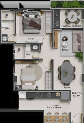 Imagem Apartamento com 3 Quartos à Venda, 79 m² em Bessa - João Pessoa Imagem Apartamento com 3 Quartos à Venda, 79 m² em Bessa - João Pessoa