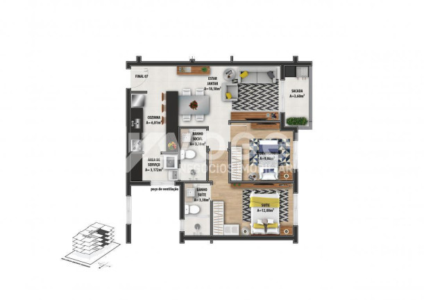 Imagem Apartamento com 2 Quartos à Venda, 85 m² em Rio Branco - Novo Hamburgo
