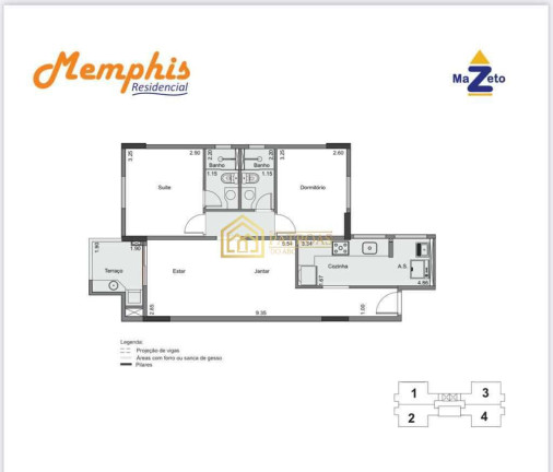 Imagem Apartamento com 2 Quartos à Venda, 63 m² em Campestre - Santo André