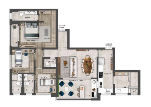 Imagem Apartamento com 3 Quartos à Venda, 122 m² em Brooklin Paulista - São Paulo Imagem Apartamento com 3 Quartos à Venda, 122 m² em Brooklin Paulista - São Paulo