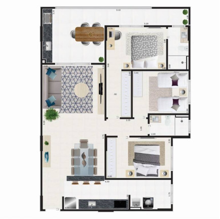Imagem Apartamento com 3 Quartos à Venda, 114 m² em Guilhermina - Praia Grande