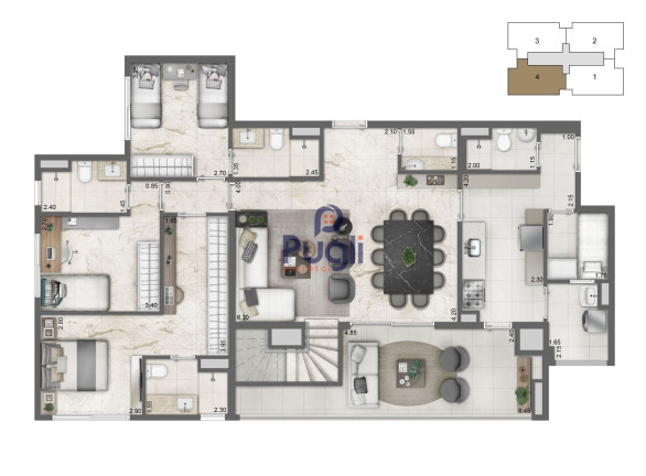 Imagem Cobertura com 4 Quartos à Venda, 267 m² em Jardim Dom Bosco - São Paulo