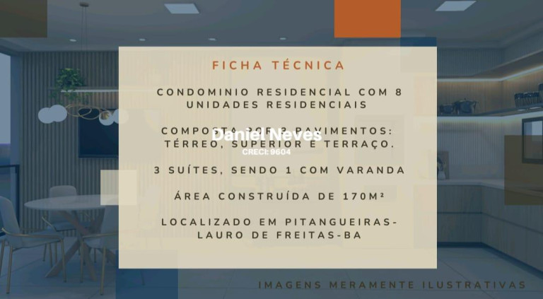 Imagem Casa de Condomínio com 3 Quartos à Venda, 170 m² em Pitangueiras - Lauro De Freitas Imagem Casa de Condomínio com 3 Quartos à Venda, 170 m² em Pitangueiras - Lauro De Freitas