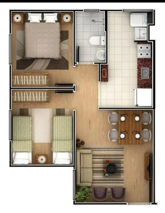 Imagem Imóvel com 2 Quartos à Venda, 47 m² em Jardim Tatiana - Votorantim Imagem Imóvel com 2 Quartos à Venda, 47 m² em Jardim Tatiana - Votorantim