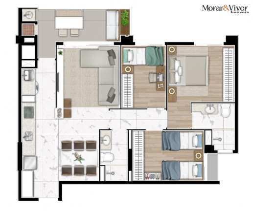 Imagem Apartamento com 3 Quartos à Venda, 81 m² em Cristo Rei - Curitiba Imagem Apartamento com 3 Quartos à Venda, 81 m² em Cristo Rei - Curitiba