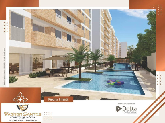 Apartamento com 2 Quartos à Venda, 57 m² em Jardim Cidade Universitária - João Pessoa