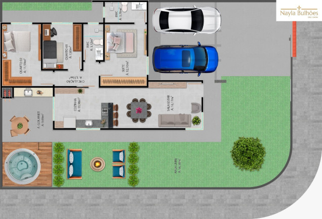 Imagem Casa com 3 Quartos à Venda, 114 m² em Forquilhas - São José Imagem Casa com 3 Quartos à Venda, 114 m² em Forquilhas - São José