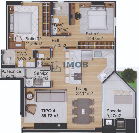 Imagem Apartamento com 2 Quartos à Venda, 87 m² em Itajubá Ii - Barra Velha