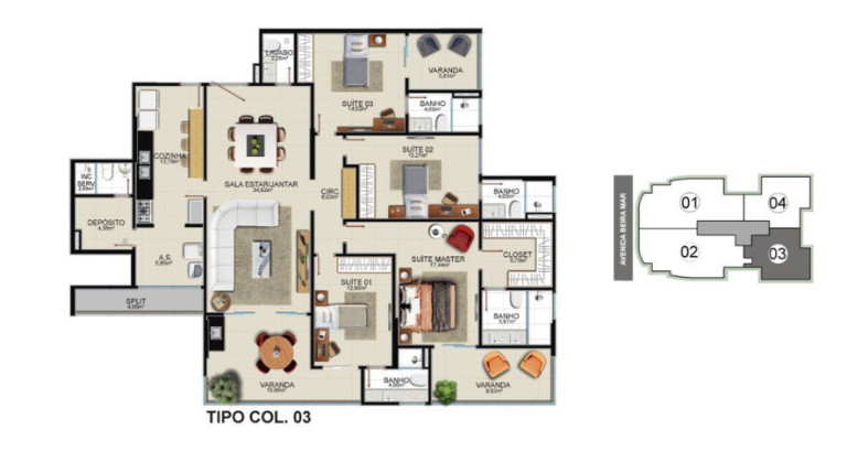 Imagem Apartamento com 4 Quartos à Venda, 206 m² em Praia Do Morro  - Guarapari